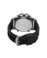 ფოტო #3 პროდუქტის Men's Analog-Digital Black Silicone Strap Watch 46mm