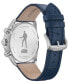 ფოტო #3 პროდუქტის Millennium Falcon Blue Leather Strap Watch 44mm