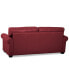 Фото #40 товара Orid 77" Full Roll Arm Leather Sleeper, Created for Macy's