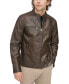 ფოტო #1 პროდუქტის Men's Faux Leather Racer Jacket