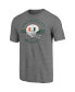 Фото #3 товара Men's Heathered Gray Miami Hurricanes Throwback Helmet Tri-Blend T-shirt