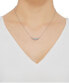 ფოტო #2 პროდუქტის Cubic Zirconia Heart 18" Statement Necklace in Sterling Silver