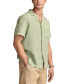 Фото #1 товара Men's Linen Camp Collar Short Sleeve Shirt