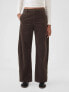 High Rise Corduroy Tapered Ankle Trousers