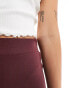 Фото #5 товара Monki super soft low waist flare jersey trousers in burgundy