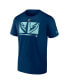 Фото #3 товара Men's Deep Sea Blue Seattle Kraken Authentic Pro Core Collection Secondary T-shirt
