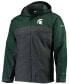 ფოტო #3 პროდუქტის Men's Green, Charcoal Michigan State Spartans Glennaker Storm Full-Zip Jacket