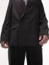 Фото #4 товара Topman wrap suit jacket in black
