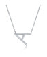 Фото #1 товара Sterling Silver Sideways Initial Necklace