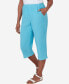 ფოტო #3 პროდუქტის Petite Summer Breeze Pull On Double Gauze Capri Pants