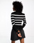 Only lightweight jumper in black and white stripe black & white stripe, XL - фото #4