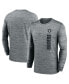 Men's Gray Las Vegas Raiders 2024 Sideline Velocity Performance Long Sleeve T-Shirt Серый, XL - фото #1