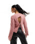 Фото #1 товара Aria Cove open back wide sleeve jumper in pink