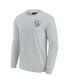 Фото #3 товара Men's and Women's Gray Milwaukee Brewers Super Soft Long Sleeve T-shirt