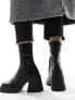 ASOS DESIGN Radiate mid-heel boots in black 44 - фото #8