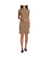 Фото #1 товара Women's Knit Rib Mock Neck Dress