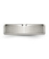 Stainless Steel Brushed Polished 6mm Flat Edge Band Ring