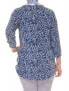 Фото #3 товара Топ с шарфиком женский Style & Co с животным принтом, размер L, синий