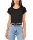 ფოტო #1 პროდუქტის Women's Crewneck Ruffle-Short-Sleeve Top