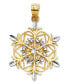 Фото #1 товара Macy's 14k Gold and Sterling Silver Charm, Snowflake Charm