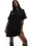 Фото #7 товара Fashionkilla bow detail mini t-shirt dress in black