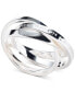 Фото #1 товара Sterling Silver Logo-Etched Intertwined Ring