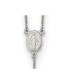 Фото #3 товара Diamond2Deal sterling Silver Rhodium-plated Beaded Rosary Pendant Necklace 27"