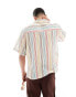 ASOS DESIGN shirt in rainbow stripe