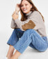 ფოტო #6 პროდუქტის Women's Patched Mock Neck Sweater