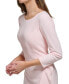 ფოტო #3 პროდუქტის Women's Scoop-Neck Ruffle-Trim 3/4-Sleeve Dress