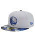 ფოტო #1 პროდუქტის Men's Gray Golden State Warriors Active Color Camo Visor 59fifty Fitted Hat