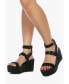 ფოტო #2 პროდუქტის PORTIA Womens Leather Wedge Sandal