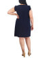 ფოტო #2 პროდუქტის Plus Size Ruffle-Shoulder Shift Dress