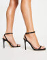 Фото #3 товара Truffle Collection barely there square toe stilletto heeled sandals in black