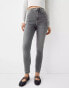 Фото #4 товара Bershka high waist skinny jean in grey