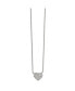 Фото #1 товара Chisel cZ Heart 17 inch Cable Chain Necklace