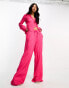 Фото #6 товара French Connection textured trousers in fuchsia pink co-ord