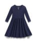 Girls Fair Trade Organic Cotton Solid 3/4 Sleeve Twirl Dress