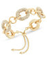 Фото #1 товара I.N.C. International Concept Pavé Chain Link Slider Bracelet, Created for Macy's