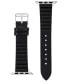 ფოტო #3 პროდუქტის Women's Black Polyurethane Leather Band Compatible with 42mm, 44mm, 45mm, Ultra and Ultra 2 Apple Watch