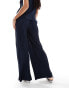 Фото #4 товара Vila plisse wide leg trouser co-ord in navy