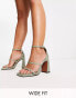 Фото #2 товара ASOS DESIGN Wide Fit Nonda block heeled sandals in sage green