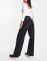 New Look wide leg dad jeans in black