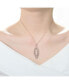 Фото #2 товара Elegant Sterling Silver Two-Tone Pendant Necklace