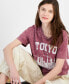 ფოტო #3 პროდუქტის Juniors' Tokyo Graphic Stonewash T-Shirt