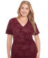 ფოტო #3 პროდუქტის Plus Size Side-Twist Flounce-Hem Sheath Dress