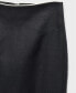 ფოტო #4 პროდუქტის Women's Slit Detail Linen Skirt