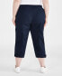 Фото #4 товара Plus Size Mid Rise Pull-On Cargo Capri Pants, Created for Macy's