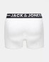 Фото #5 товара Jack & Jones 3 pack contrast waistband trunk in dark grey