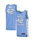 Фото #1 товара Men's #42 Carolina Blue North Carolina Tar Heels Replica Basketball Player Jersey